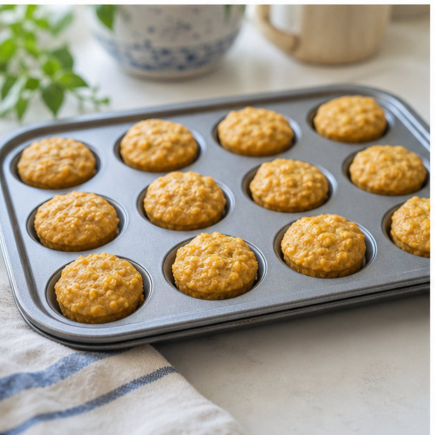 Step 3: Spoon the batter into mini muffin cups.